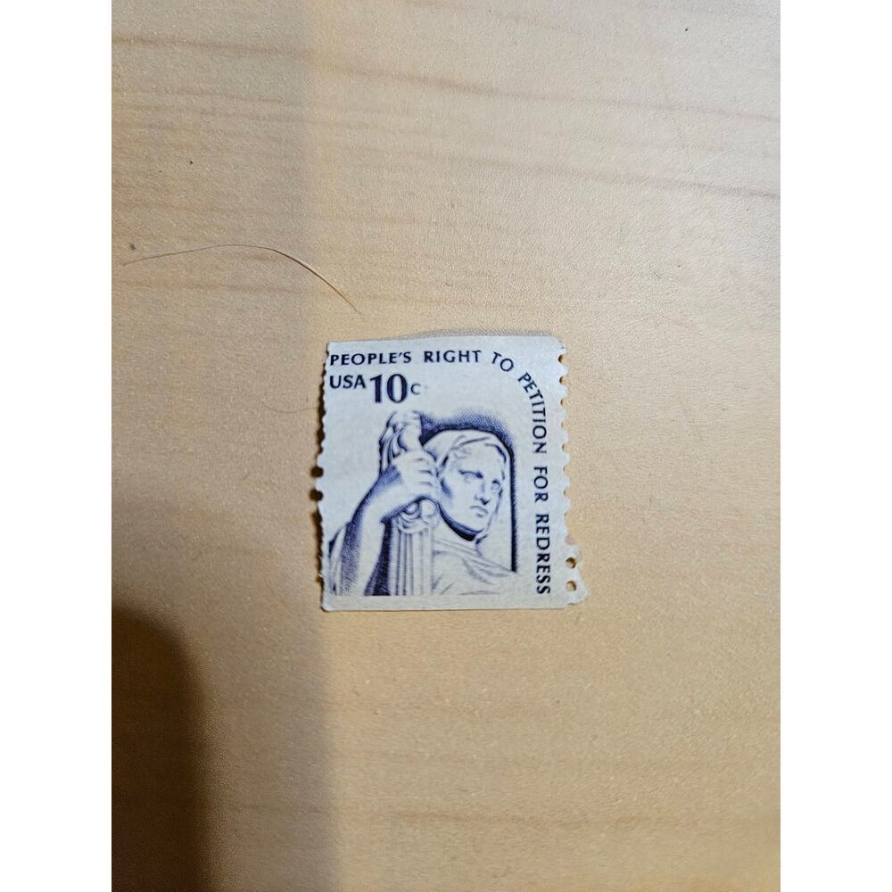 1977 USPS 10c People's Right to Petition for Redress Americana Series Stamp